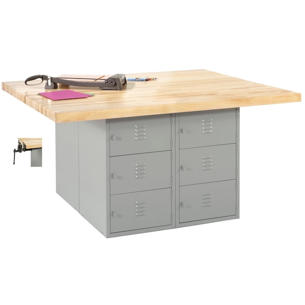 Diversified Spaces Work Bench With Vise, 64