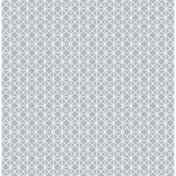 A-Street Prints Lisbeth Grey Geometric Lattice Wallpaper 2969-26002 - main