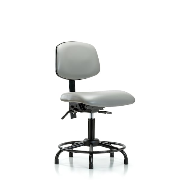 Blue Ridge Ergonomics Desk Chair Desk Chair, Vinyl, Chrome AA Casters, Oat, No Arms, 18" to 23" Height, Vinyl, Dove BR-VDHCH-RT-T1-A0-RG-8567 - main