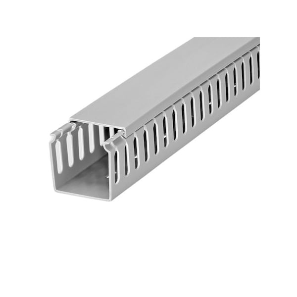 Kable Kontrol PVC Open Slot Wire Duct, 2" W x 2" H x 6.5' L, Gray, 8 PC/PK PFOS2x2-8 - main