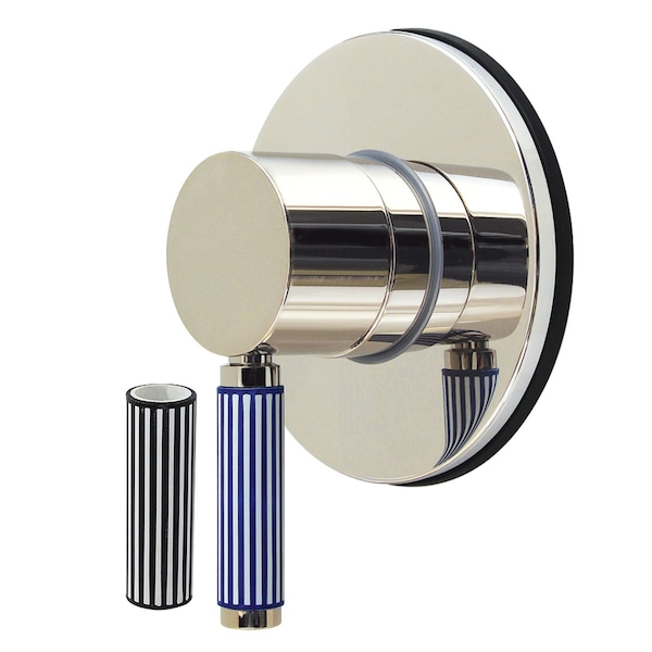 Kingston Brass Single-Handle Six-Way Diverter Valve with Round Trim Kit, Polished Nickel KS4036KPS - main