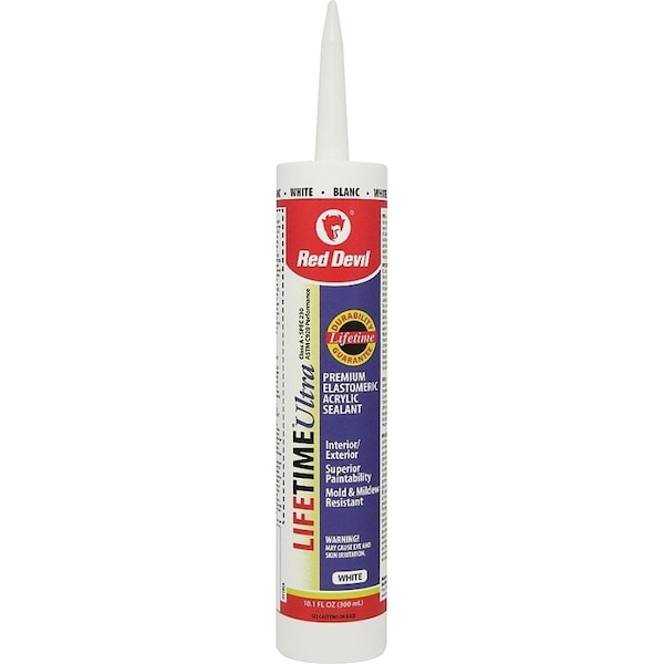 Red Devil Caulk Acry Elstmrc Wht 10.1oz 0118CA - main