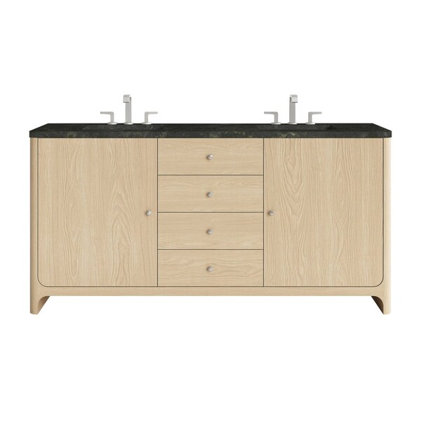 James Martin Vanities Gracyn 72" Double Vanity, Coastal Driftwood, w/ 3 CM Phantome Eclos Widespread Top D125-V72-CSD-WPHT - main