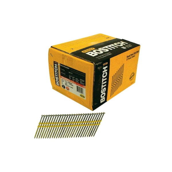 Bostitch Framing Nail, 3-1/4 in L, 11 Gauge, Steel, Galvanized, Full Round Head, Smooth Shank RH-S12D131HDG - main