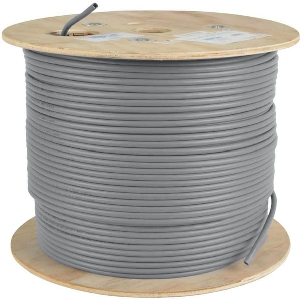 Tripp Lite CAT5E 350 MHZ BULK SOLID-CORE PLENUM-RATED PVC CABLE, GREY, 1000 FT., TAA N024-01K-GY - main