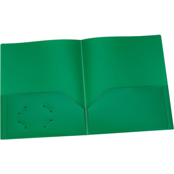 Oxford Poly Two Pocket Portfolio, Green, 25PK 76017 - main