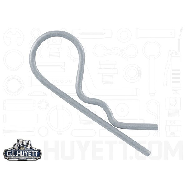 Huyett Bridge Pin, Zinc Plated Spring Steel, 0.041 in Wire Dia x 1.000 in Length x Fits 5/64 in Shaft BP-191 - main