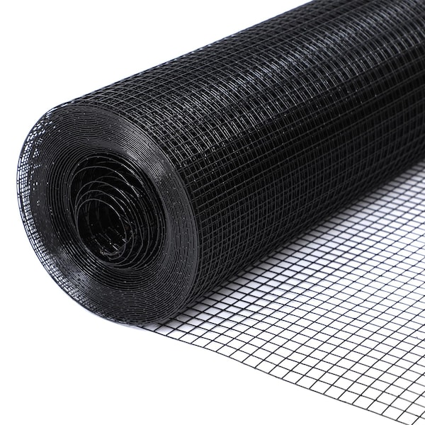 Edendirect 19-Gauge 36 in. x 50 ft. Black Vinyl Welded Mesh for Garden Fencing & Pet Enclosures ED-X00444KX7B - main