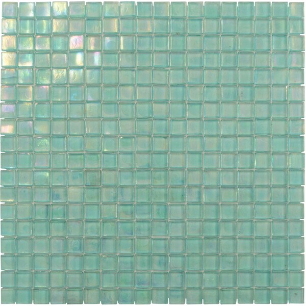 Apollo Tile Skosh 11.6 in. x 11.6 in. Glossy Sea Green Glass Mosaic Wall and Floor Tile 18.69 sqft/case, 20PK APLNB88GN424A - main