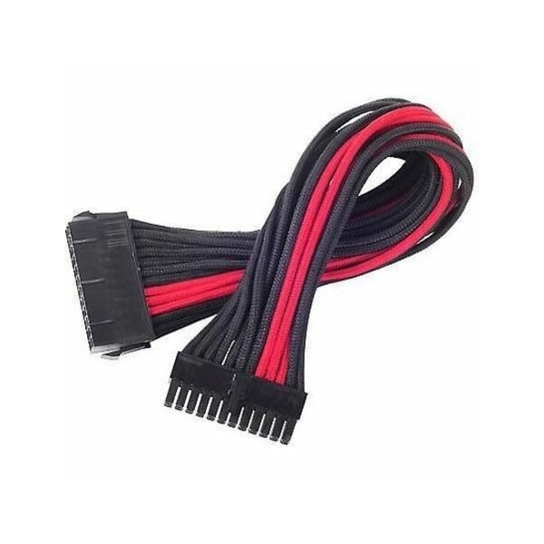 Silverstone 24 Pin 300 mm Power Cable Extender - Black with Red PP07-MBBR - main