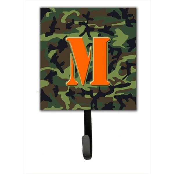 Carolines Treasures Letter M Initial Monogram - Camo Green Leash Holder Or Key Hook CJ1030-MSH4 - main