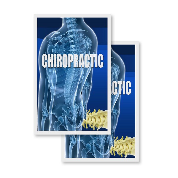 Signmission Chiropractic, Vinyl Decals Only 24 Inch x 36 Inch, Vinyl Decal, 2PK DSB-2436-2PACK-Chiropractic - main