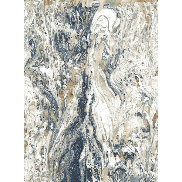 York Wallcoverings Watermark Blue Wall Mural MU0226M - main