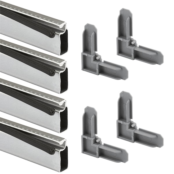 Prime-Line Aluminum Screen Frame Kit, 5/16 Inch x 3/4 Inch x 60 Inch, Gray (1 Kit) PL 7858 - main