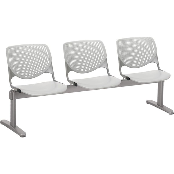 Kfi Kool Beam Seat Beam Seating, Gray Back, 71 in W 22" L 31" H, Polypropylene Seat 2300BEAM3-P13 - main