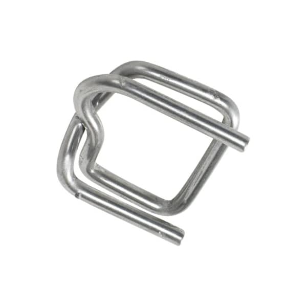 Partners Brand Heavy-Duty Wire Poly Strapping Buckles, 1/2", Silver, PK1000 PS12HDBUCK - main
