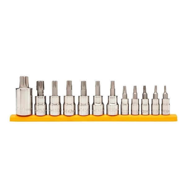 Gearwrench Bit Socket Set, 12-Piece, Steel, Chrome, Specifications: Tamper-Proof 87192 - main