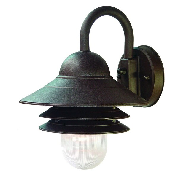 Homeroots Antique Bronze Three Tier Lamp Shade Outdoor Wall Light 398632 - main