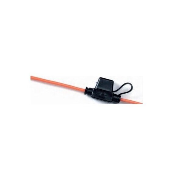 Littelfuse Mini Blade Fuse Two 4 12 Gauge Wires 25 To 30 Amp Orange With Cover FHM2BP - main