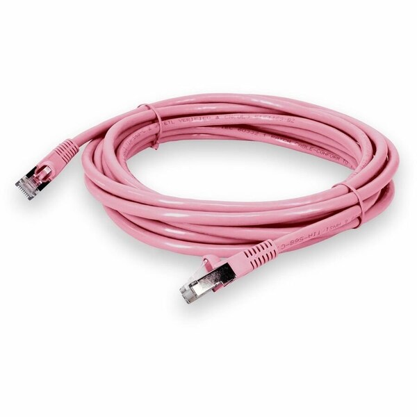 Add-On 15FT PINK CAT 6 SHIELDED STP PVC ETHERNET CABLE SNAGLESS EASY CLEAR BOOT RJ-45 ADD-15FCAT6S-PK - main