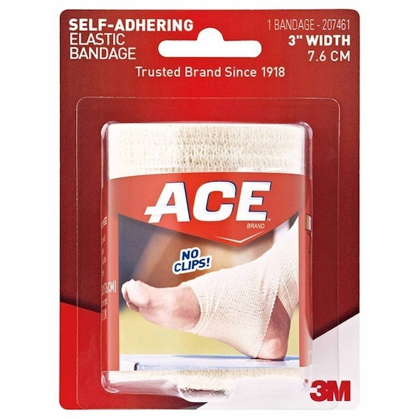 Ace Elastic Bandage 3 In. Widthx5.3 Foot Self-Adherent Closure Tan NonSterile Standard Compression, 3PK 207461 - main
