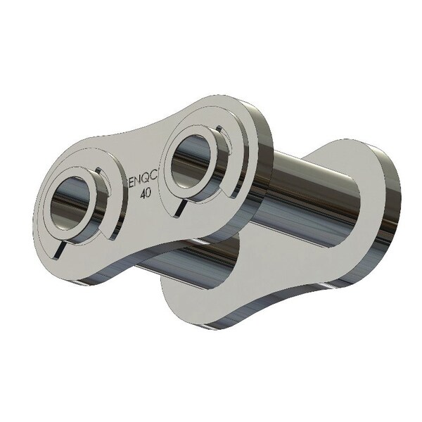 Senqcia 40SSHPCL Single Strand Hollow Pin Spg Clip Connecting Link, 40SSHP chain, .5P, .222 Pin, 304SS S-40SSHPCL - main