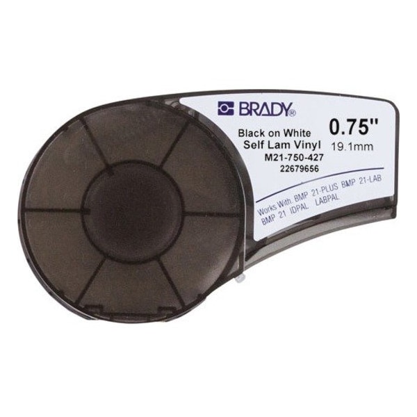 Brady Self-Laminating Vinyl Wrap Around Labels for Brady M210 and M211, 0.75in M21-750-427 - main