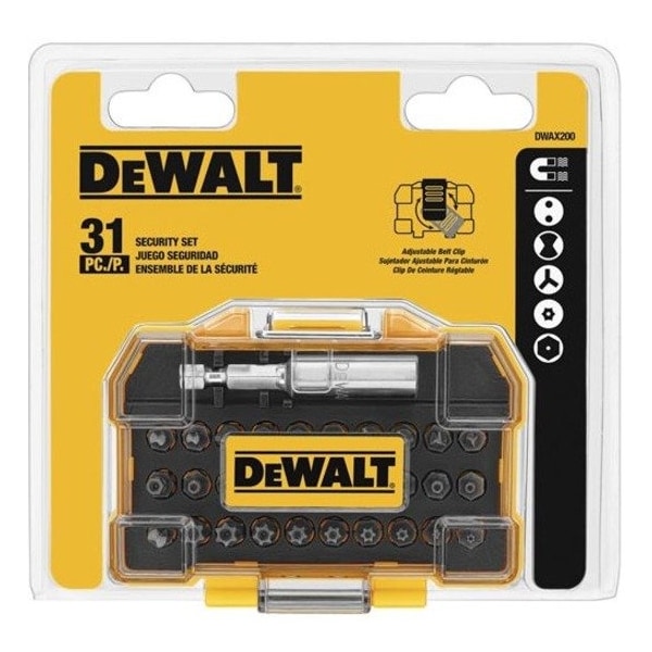 Dewalt 31 Piece Screwdriver Bit Set, 1/4" Hex Shank Size DWAX200 - main