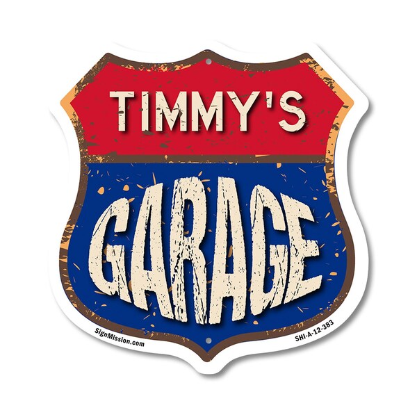 Signmission Timmy's Garage, 12 Inch X 12 Inch, Aluminum Metal Sign SHI-A-12-383-TIMMY - main