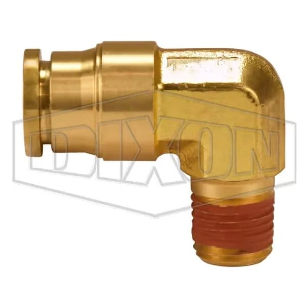 Dixon Legris by Push-In Run Tee, 1/4 x 1/2 in Nominal, MNPT x Tube, Brass, Domestic 6916X8 - main