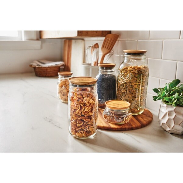 Ball Wide Mouth Wooden Lids, 3PK 2141326 - main