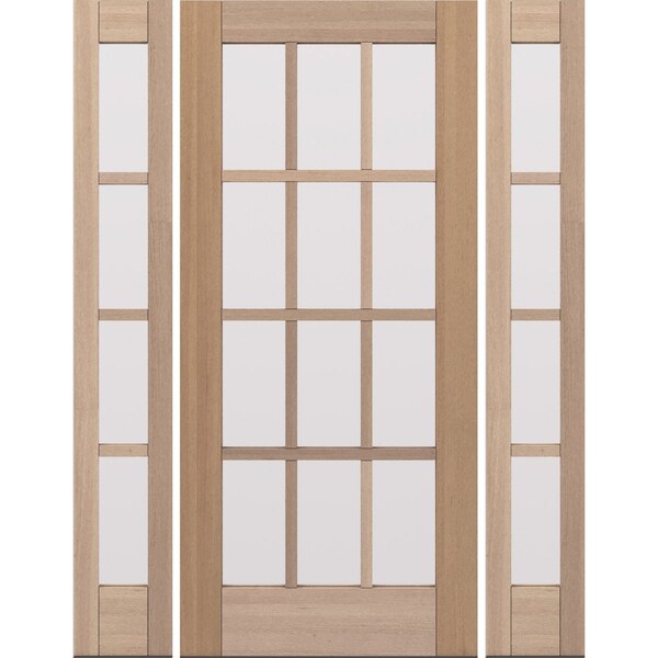Doornmore G112, 65.25" x 82" ( 36" Door + 2x12" Side) Left Hand, Mahogany SDL 12 Lite Exterior Door G112-SW-3680-G104-SL_1-2_LI - main