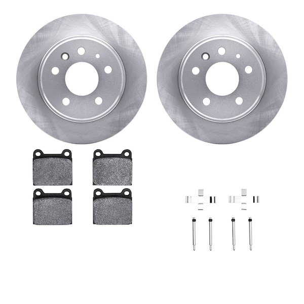 Dynamic Friction Co DFC Rotors with EURO 5000 Ceramic Brake Pads includes Hardware 6612-63035 - main