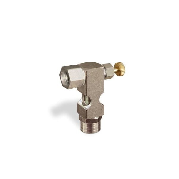 Oil-Rite Inverted Angle Sight Feed Valves w/1/4in. Inlet, Vented - Handwheel, 1/4in. Female NPT, 1/4in. B1628-333B1HW - main