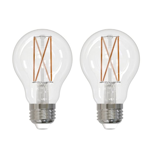 Bulbrite 60-Watt Equivalent Warm White Light A19 Dimmable Filament JA8 LED Light Bulb, 2PK 861592 - main