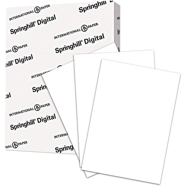 Springhill 85x11 Inkjet, Laser Printable Multipurpose Card Stock White Recycled, White SGH015300 - main