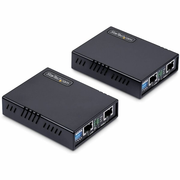 Startech.Com VDSL2 Ethernet Extender Kit over Single Pair Wire, Up to 0.6mi 1km Long Range LAN Repeater VDSL-LAN-EXTENDER-1G - main