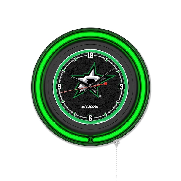 Holland Bar Stool Dallas Stars 15 Double Neon Wall Clock Clk15BK - main