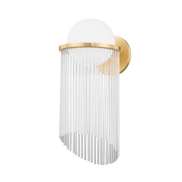 Corbett Lighting Celestial 1 Light Wall Sconce 8.75 In. Aged Brass 398-01-AGB - main