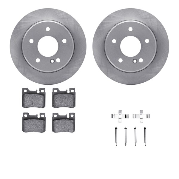 Dynamic Friction Co DFC Rotors with EURO 5000 Ceramic Brake Pads includes Hardware 6612-63190 - main