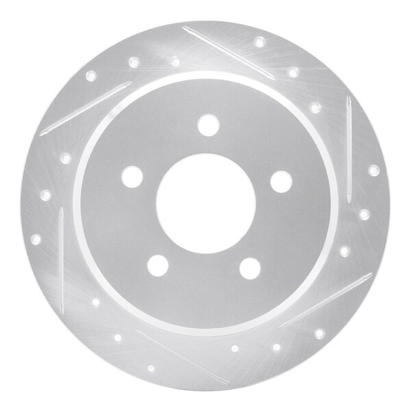 Dynamic Friction Co DFC Brake Rotor - Drilled and Slotted - Silver 631-54142R - main