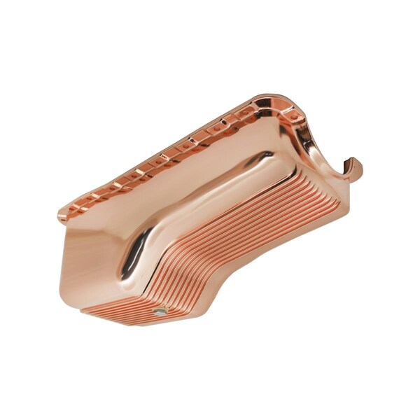 Hands On Aluminum Stock Capacity Oil Pan for 1962-1982 Ford Small Block 260-289-302 - Retro Finned - Copper HA1320796 - main