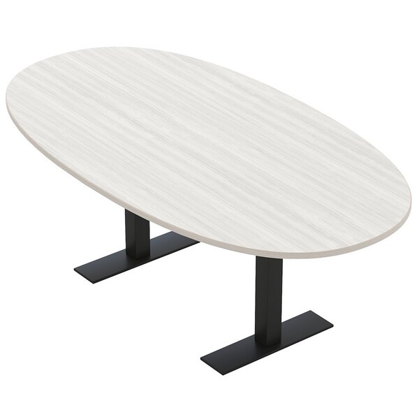 Skutchi Designs 6 Person Conference Table With Power Unit | 6' Boval Table | Harmony Series HAR-BOVL-48X72-T.BK-WA7976-NA - main