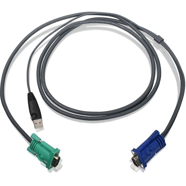 Iogear Bonded KVM Cable, USB, VGA, 6 feet G2L5202UTAA - main