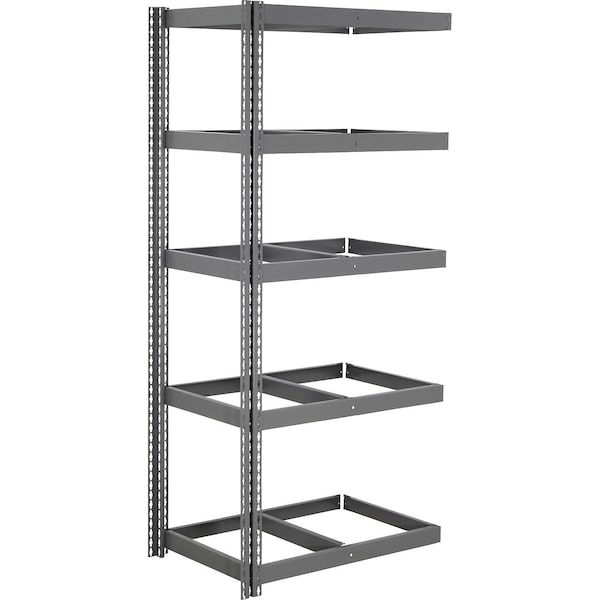 Global Industrial 5 Shelf, Heavy Duty Boltless Shelving, Add On, 48"W x 36"D x 96"H, No Deck B3164054 - main