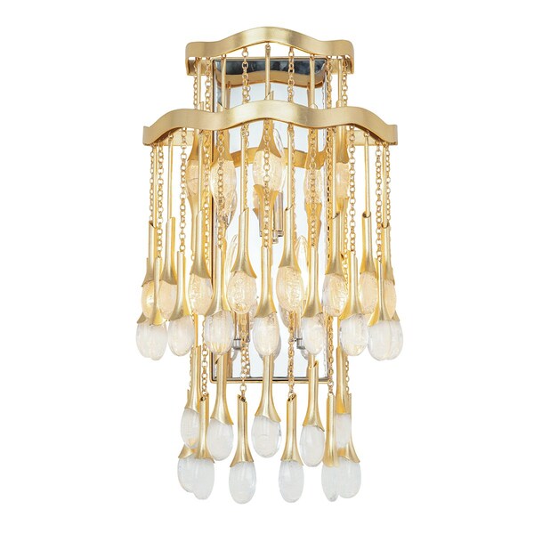 Corbett Lighting Kiara 3 Light Wall Sconce 12 In. Gold Leaf 286-13 - main