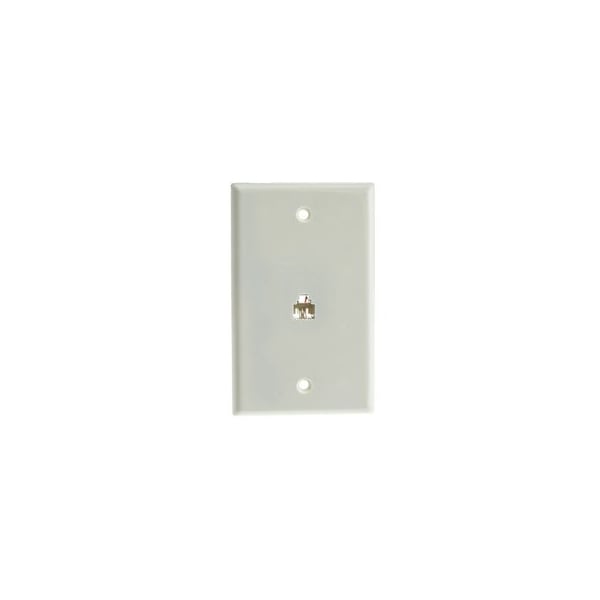 Cable Wholesale 2 Line Telephone Wall Plate, White, RJ11, 4 Conductor 300-204WH - main