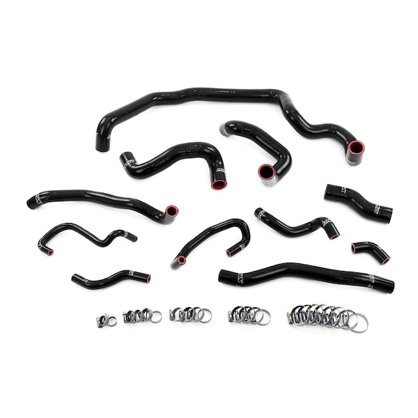 Hps Performance Reinforced Silicone Radiator, Heater, Water Pump, and Expansion Tank Coolant Hose Kit, Black, 57-1995-BLK - main