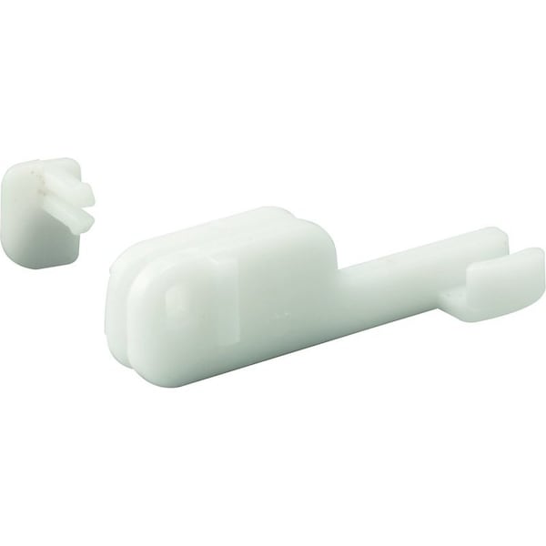 Prime-Line M 6090 Shower Door Bottom Guide and Retainer, Sliding, Plastic, White M6090 - main