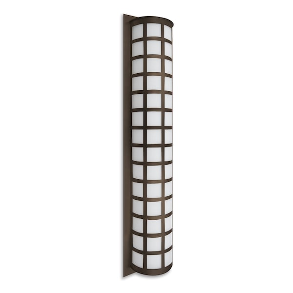 Besa Lighting Scala 40 Outdoor Sconce, White Acrylic, Bronze Finish, 3x11W LED SCALA40-WA-LED-BR - main